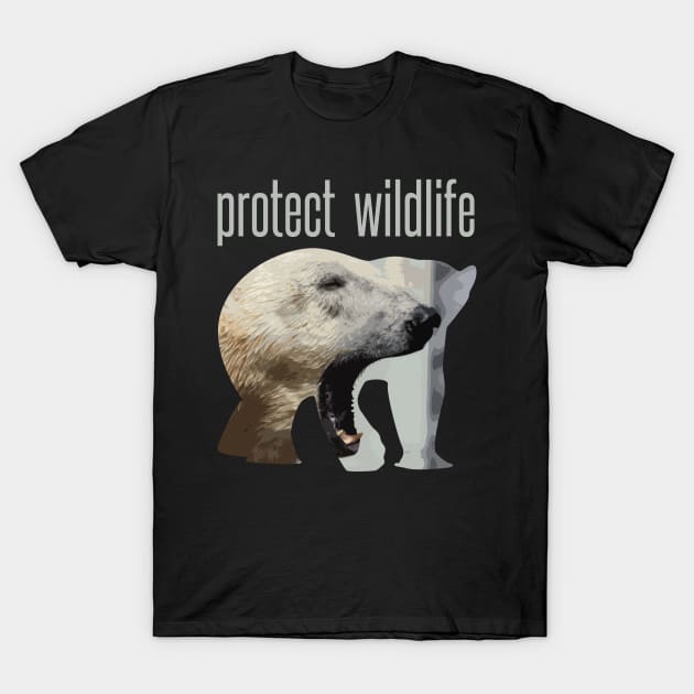 protect wildlife - polar bear design T-Shirt by Protect friends